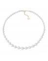Collar de plata dorada con perlas43/48mm