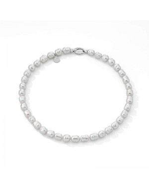 Collar corto con perlas barrocas 8x45