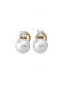 You and Me omega with pearl10mm gold plated silver