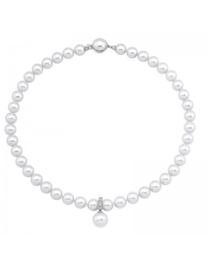 Collar de perlas con colgante ajustable