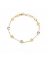 PULSERA VARIOS CORAZONES CRYSTAL-DORADO
