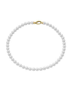 Collar romántico dorado de perlas 45x8