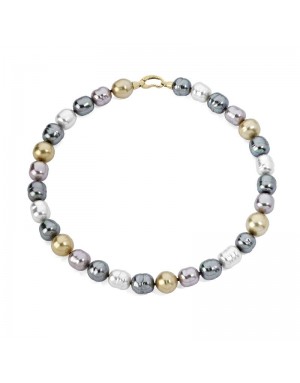 Collar perlas barrocas multicolor