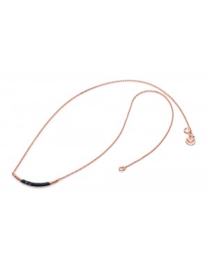 COLLAR PLATA CHAP.ORO ROSA 18KT CRISTAL