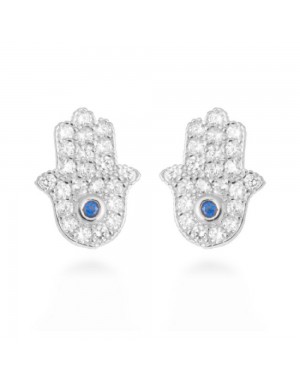 EH08400 - C, PENDIENTES FATIMA PLATA Y B