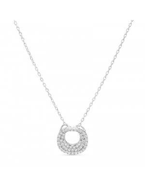 NT03800 - COLLAR DONSA PLATA Y CIRCONITA BRILLANTE