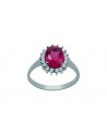 ANILLO OB RUBI SINT Y CZ 18KT