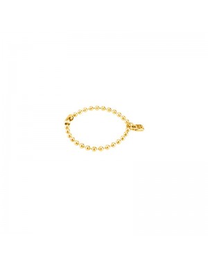 PULSERA BOLITA ALEACION BAÑO ORO