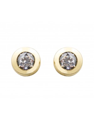 PENDIENTES 18KT CHATON CIRCONITAS                                     