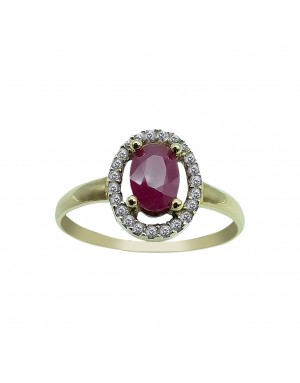 SORTIJA RUBI Y CIRCONITAS ORLA                                        