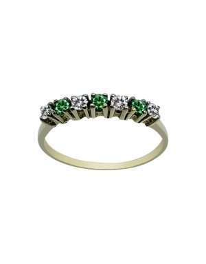 ANILLO 18KT ESM Y CZ GARRAS                                           