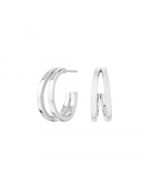 PENDIENTES PLATA ARO DOBLE 15MM                                       