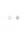 PENDIENTES PLATA BOTON CZ FLOR                                        