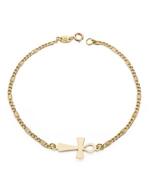 PULSERA CRUZ DE LA VIDA 19 CM. 1.40 GRS.