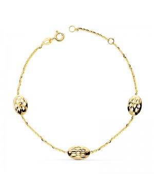 PULSERA OVALES CALADOS 19.5CM. 2.30 GRS