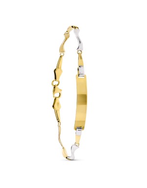 18K BICOLOUR GOLD 18,5 CM.