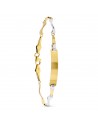 18K ESCLAVA ORO BICOLOR 18,5 CM.