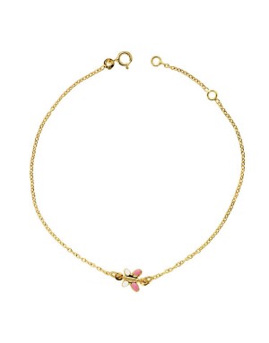 PULSERA MARIPOSA ESMALTE 18CM. 1.20CM.