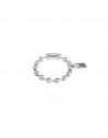 PULSERA COPITO DE NIEVE BAÑO PLATA                                    