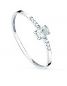 18K DIAMOND RING 0.030 CT+ OVAL NATURAL SEAWATER 4X3 MM BODY 1.30 MM