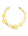 PULSERA FLORES. 19 CM. 4.70 GRS.