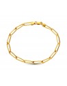 18K PULSERA ORO AMARILLO ESLABONES BILBAO HUECA 19,5 CM