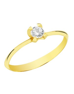 SOLITARIO ORO AMARILLO CIRCONITA 3,5 MM.