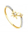 BICOLOUR ZIRCONIA STAR RING