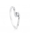 18K WHITE GOLD SOLITAIRE DIAMOND BRILLIANT CUT 0.100 CT. G-VS2