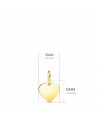 18K COLGANTE ORO AMARILLO CORAZON LISO EN BRILLO 8 X 8 MM.
