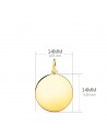 18K DISCO ORO AMARILLO LISO EN BRILLO 14 MM.