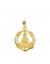 18K MEDALLA VIRGEN DEL ROCIO PANDERETA 20 X 17MM