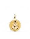 18K MEDALLA VIRGEN DEL ROCIO BRILLO 18MM