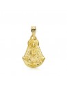 18K VIRGEN DEL ROCIO SILUETA 20 X 15 MM TALLADA