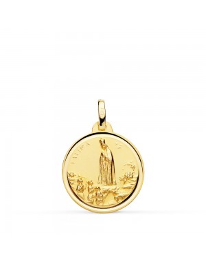 18K MEDALLA VIRGEN DE FATIMA BISEL 18 MM.