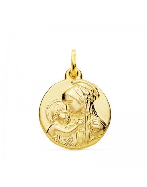 18K MEDALLA MADRE "DIVINA TERNURA" 18MM