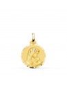 18K MEDALLA MADRE AMOR MATERNAL TALLADA 16 MM
