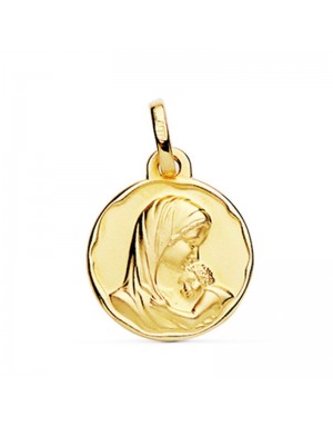 18K MEDALLA MADRE AMOR MATERNAL 18MM 2,25 GRS.