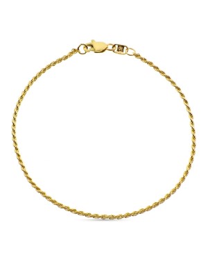 18K PULSERA ORO AMARILLO CORDON SALOMONICO ANCHO 1,5 MM. 20 CM.