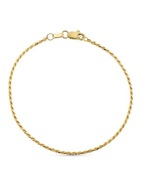 18K PULSERA ORO AMARILLO CORDON SALOMONICO ANCHO 1,5 MM. 19 CM.