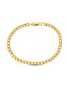 18K PULSERA ORO AMARILLO HUECA ESLABON BARBADO 18,5 CM. 3 MM.