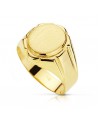 18K SELLO ORO AMARILLO CABALLERO TALLADO.