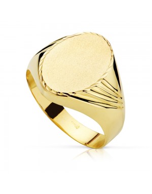 18K YELLOW GOLD SEAL OVAL GENTLEMAN. 15 X 11 MM.