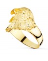 18K SELLO MACIZO ORO AMARILLO AGUILA CALVA AMERICANA TALLADA. ANCHO 19 MM