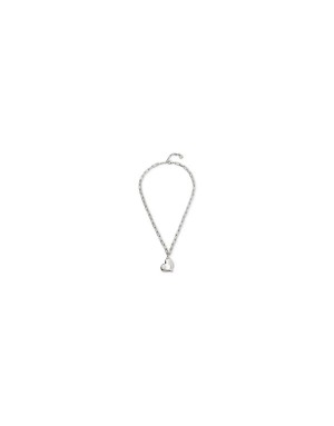 COLLAR CORTO DE ALEACION DE METALES BAÑADO EN PLATA, CADENA DE ESLABON                              