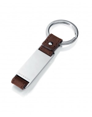 LLAVERO ACERO Y PIEL MARRON  SR FASHION                                                             