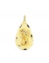 18K MEDALLA VIRGEN NIÑA LAGRIMA 19X11MM.