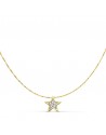 18K GARGANTILLA ESTRELLA 6 X 6 MM CADENA 42 CM