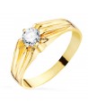 18K SOLITARIO ORO AMARILLO CABALLERO CIRCONITA 5 MM. ANCHO CUERPO: 6,5 MM