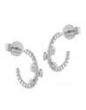 PENDIENTES PLATA ARO 1.2CM 2 CZ CIERRE PRESION                                                      